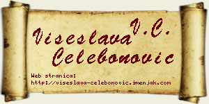 Višeslava Čelebonović vizit kartica